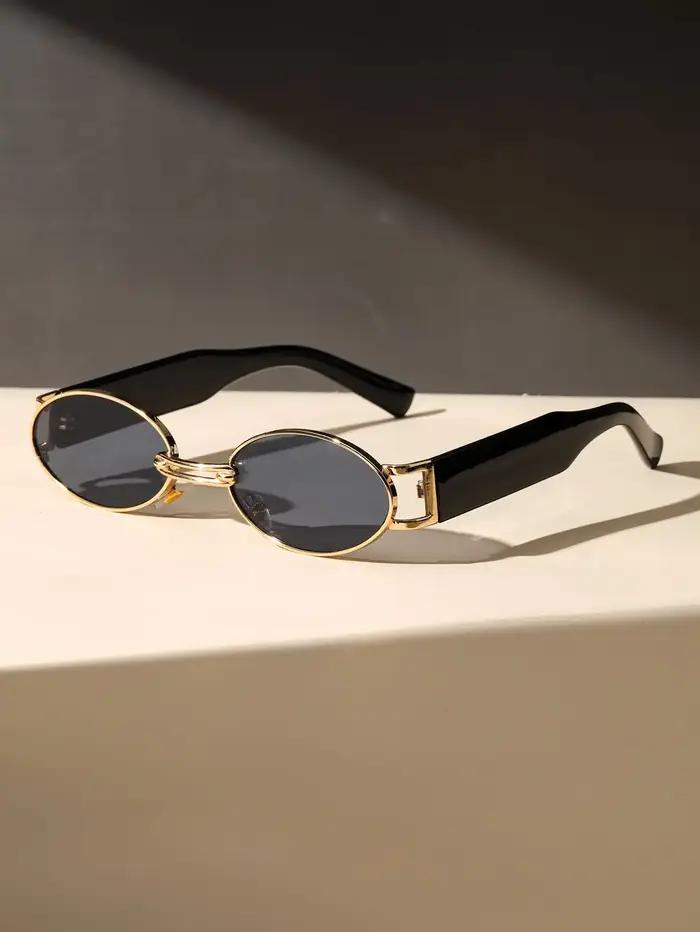 Lunettes de soleil unisexes à monture ovale en plastique, 1 pièce, pour la photographie de rue et le
