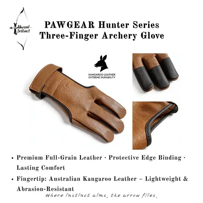 Gant de tir en cuir d'antilope de chasseur – Ultra fin et respirant pour arc classique