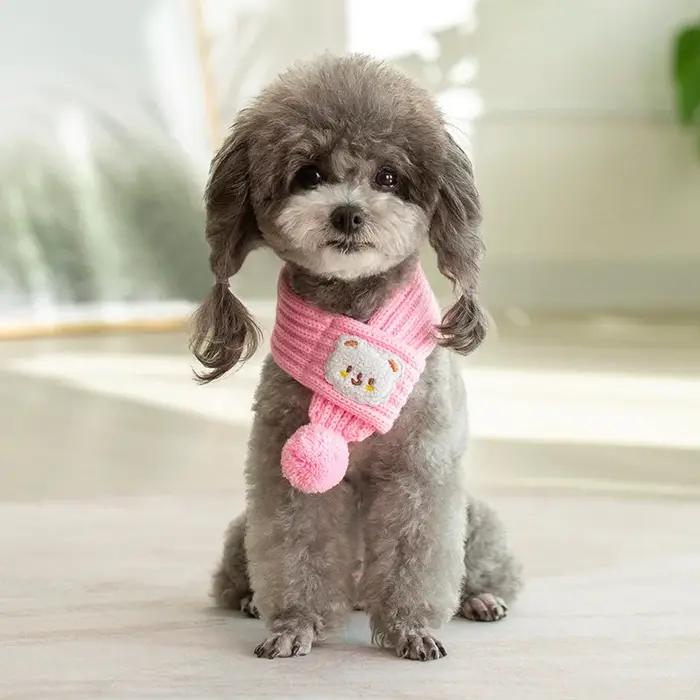 Écharpe tricotée pour chien