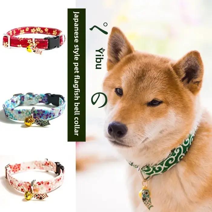 Colliers pour animaux de compagnie avec motif bronzé de style japonais pour chats et chiens de petite et moyenne taille élégants à offrir pour occasions spéciales