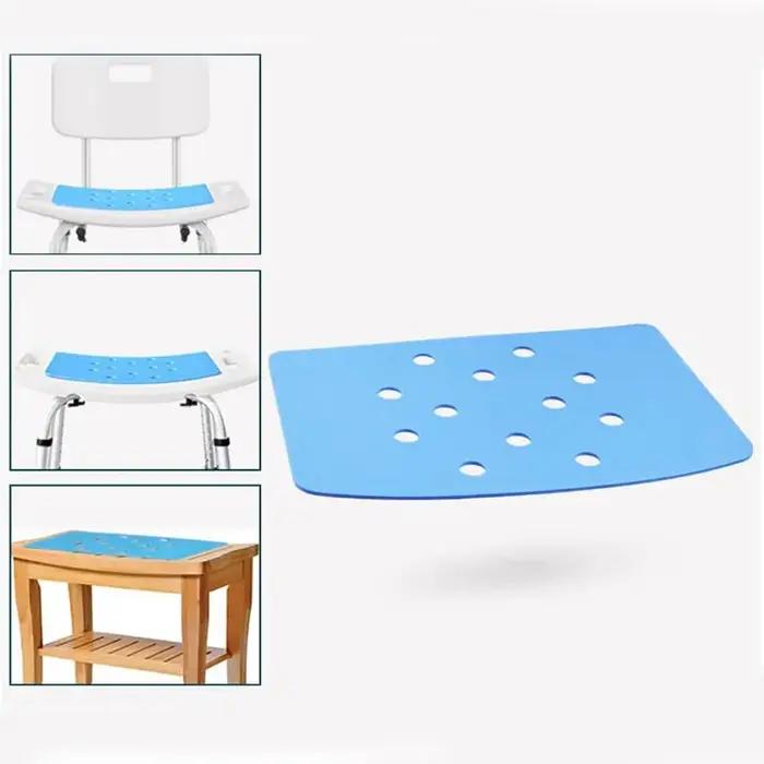 Tapis antidérapant bleu en EVA de qualité supérieure pour chaises de bain, bancs de douche, accessoi