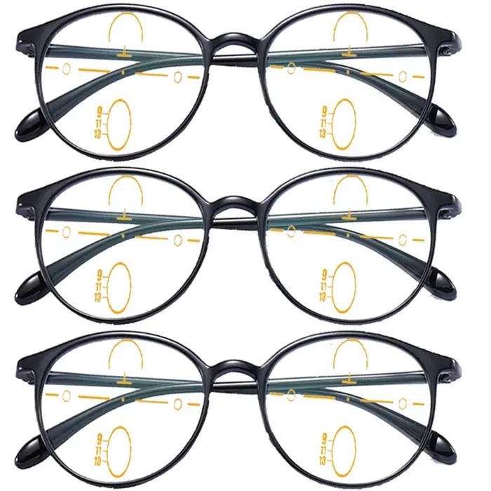 Lunettes de lecture multifocales en titane ultralégères anti-lumière bleue pour hommes et femmes occasions décontractées élégantes