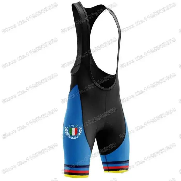 Ensemble de maillot de cyclisme de l'équipe d'Italie pour hommes, vêtements rétro, chemise de vélo de route, cuissard à bretelles trempé, uniforme d'équitation, vintage