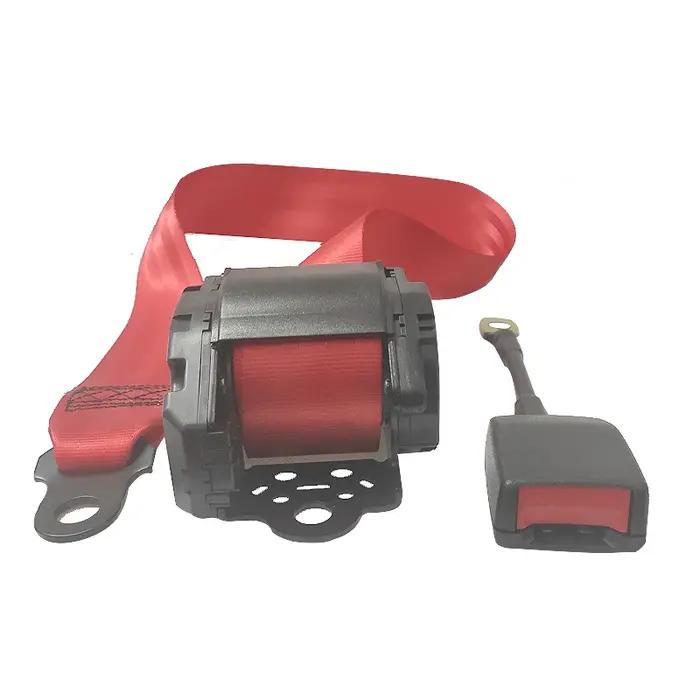 Sangles de ceinture de sécurité rétractables réglables à 3 points, rouge, jaune, bleu, verrouillage