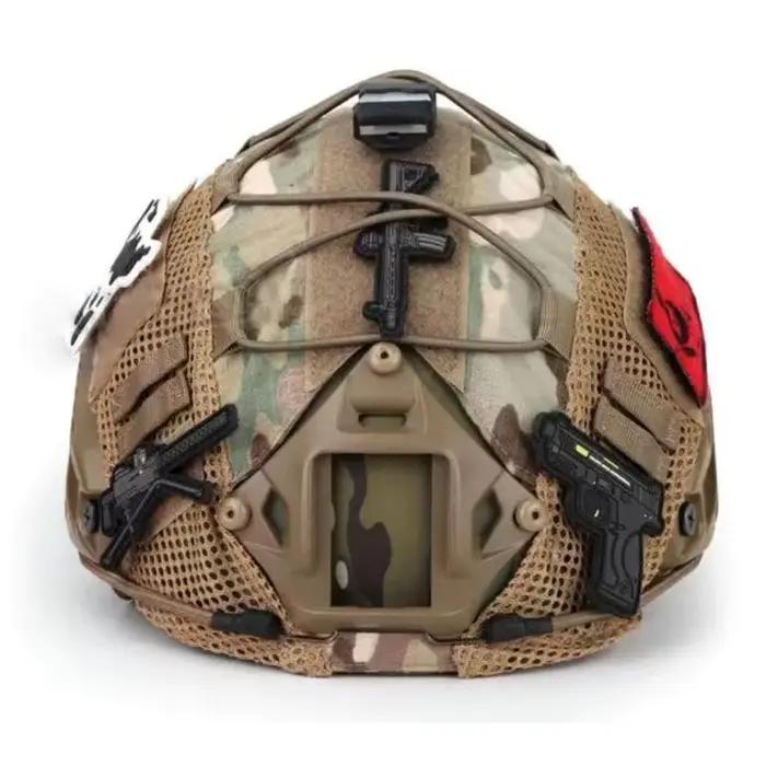 Housse casque tactique 1000D nylon pour chasse airsoft avec cordon élastique réglable