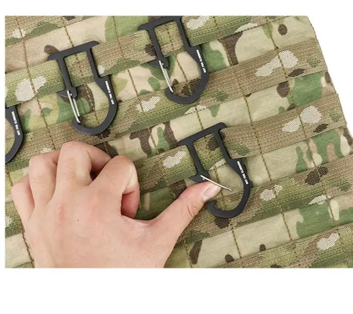 Boucle tactique Woojin en alliage d'aluminium - Crochet détachable rapide ultra-léger pour équipement de chasse outdoor