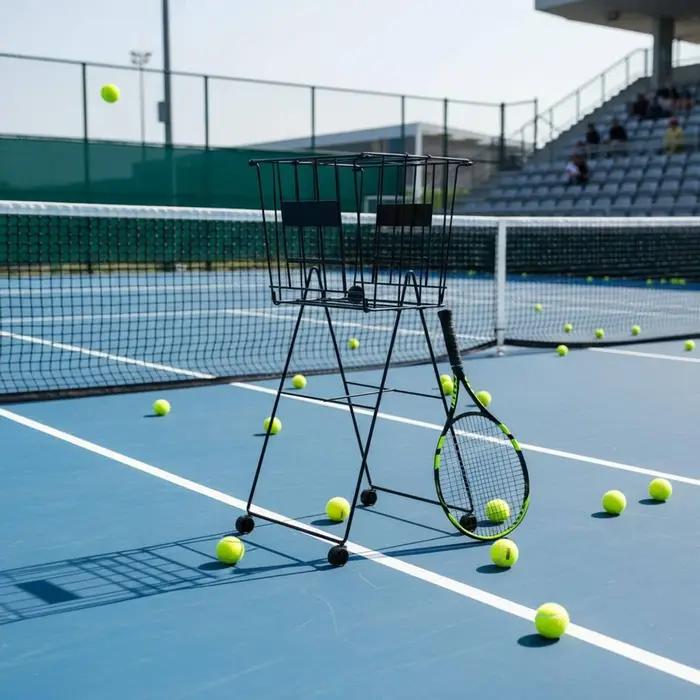 Panier à balles de tennis sur pied pour le ramassage de balles de pickleball