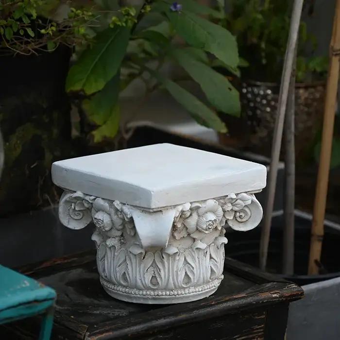 Base de fleurs de colonne romaine européenne, support de plantes créatif rétro, présentoir de balcon