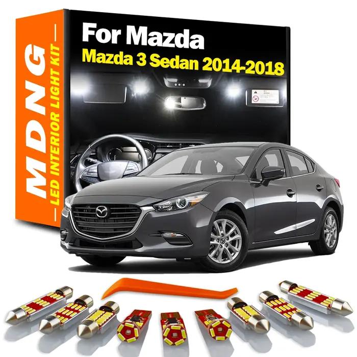 MDNG 8 pièces Canbus intérieur lumière LED Kit pour Mazda 3 berline 2014 2015 2016 2017 2018 carte l