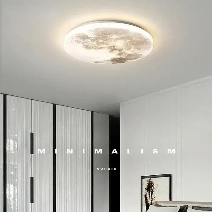 Plafonnier Mural LED en Forme de Lune au Design Moderne, Éclairage Universel, Luminaire Décoratif de