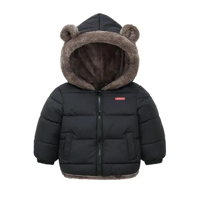 Bébé garçons filles veste à capuche vêtements d'extérieur en coton manteau polaire épais pour enfants vestes rembourrées