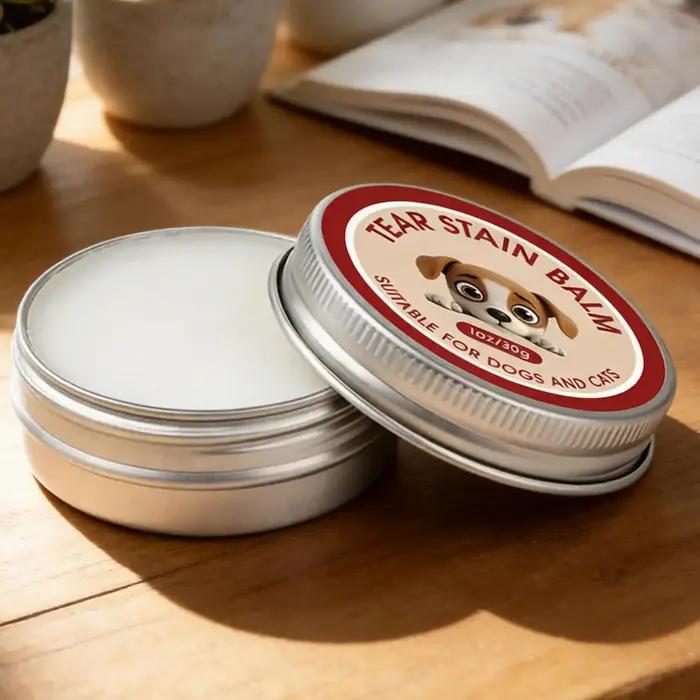 Baume nettoyant pour les taches de larmes de chien 40g avec brosse