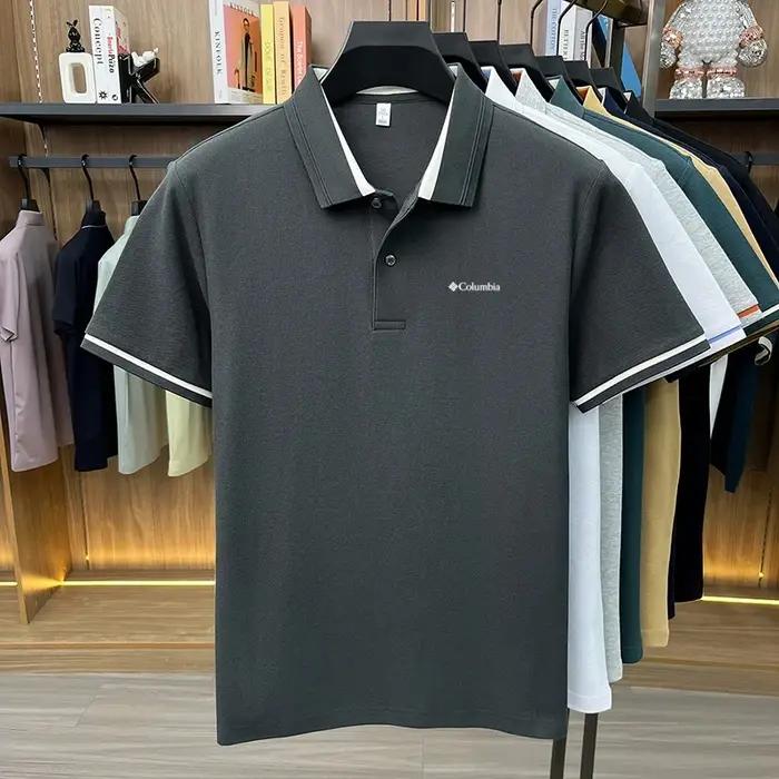 Polo en coton pur confortable pour homme, marque de vêtements de luxe, design classique à lettres, respirant, décontracté, à manches courtes, pour l'été