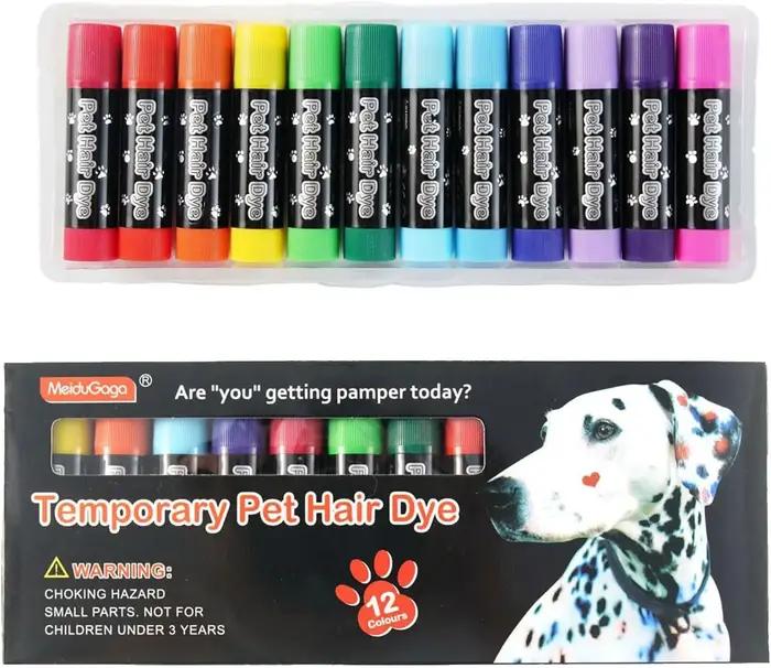 Peinture Temporaire pour Poils d'Animaux Accessoires pour Chiens et Chats Couleurs Élégantes et Sécuritaires Occasions Spéciales