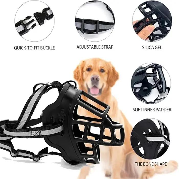 Couverture réfléchissante pour chien confortable et respirante anti-morsure et anti-aboiement pour animaux de compagnie occasions spéciales