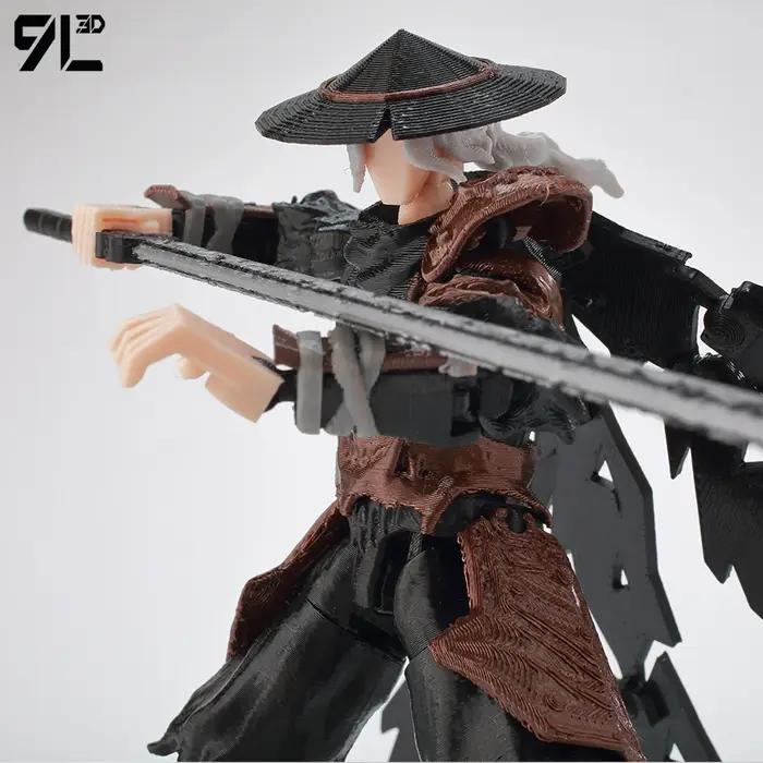 Figurine de collection Heroic Warrior Lucky Dummy 13, samouraï 9L3D avec accessoire épée et articulations mobiles