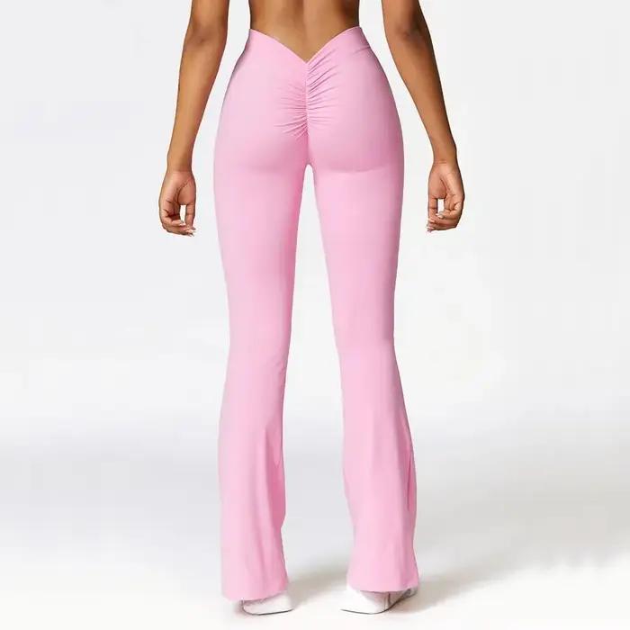 Pantalon évasé taille haute pour femme