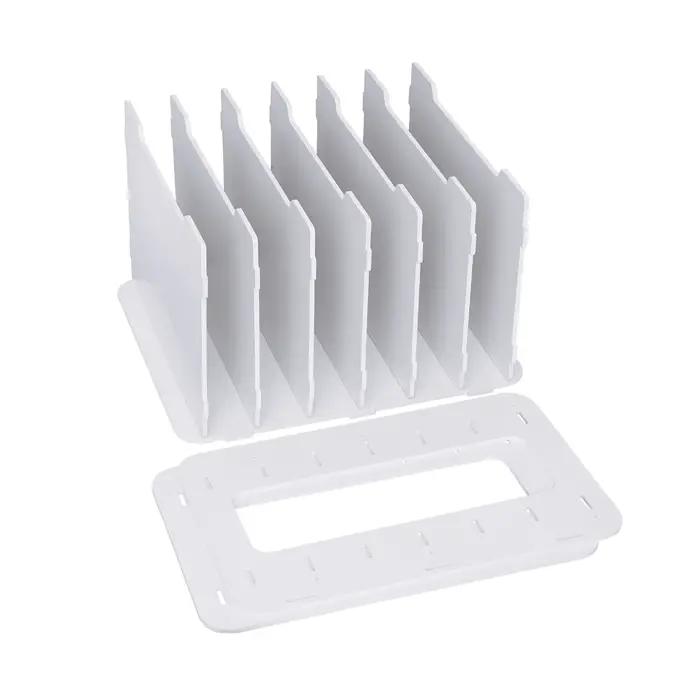 Boîte de Rangement Horizontale en PVC à 7 Couches, Grand Espace de Stockage, pour le Bureau et la Ma