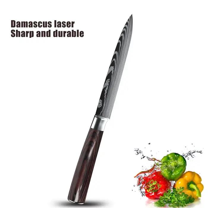 MDHAND 6 Styles couteaux de Chef de cuisine en acier inoxydable à haute teneur en carbone couteau à