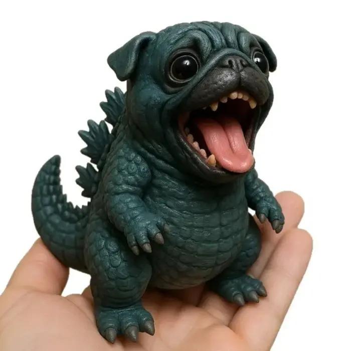 Figurine de chien monstre