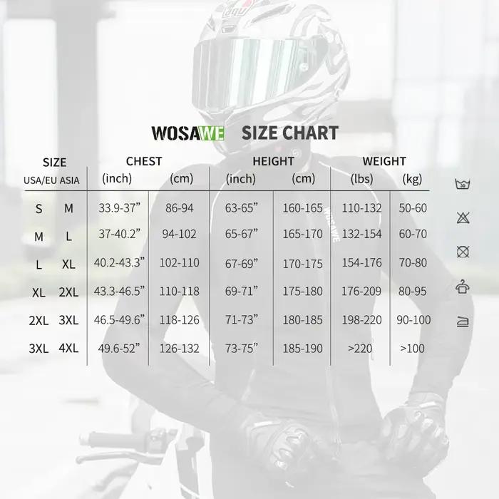 Veste de moto d'été WOSAWE respirante pour hommes