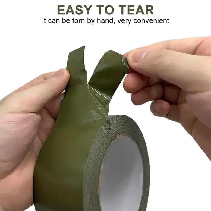 Ruban adhésif tissu tactique vert olive 5cm x 27m - Forte adhésion réparation outdoor bricolage chasse