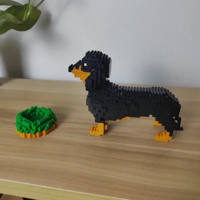 Jouet de bloc de construction pour chien mini teckel ultra mignon : cadeau préféré
