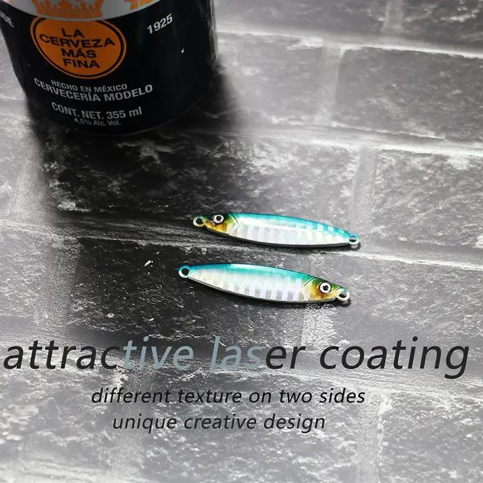 Leurre de pêche en métal 10g 15g 20g Shore Cast Hook Swimbait cuillère gabarit appât artificiel couverture Laser brochet truite Pesca matériel de filature