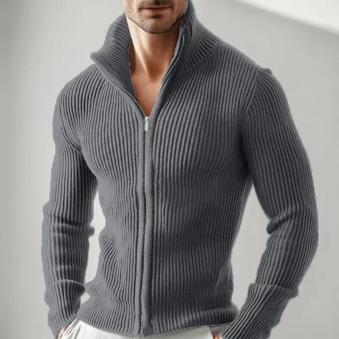 Les nouvelles vestes à fermeture éclair d'automne et d'hiver pour hommes, cardigans amples et décont