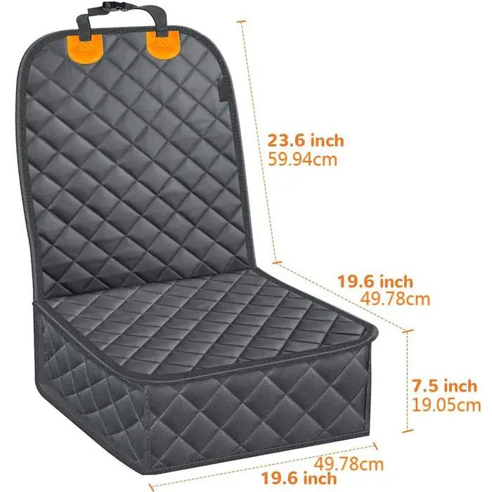 Housse de siège avant pour chien pour voitures, protection de siège de voiture pour animaux de compagnie antidérapante 100% imperméable, housses de siège pour chien rembourrées et durables pour voitur