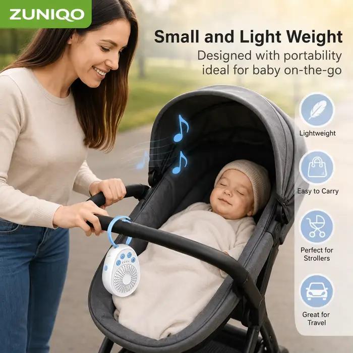 Machine à bruit blanc pour bébé rechargeable par USB 20 sons apaisants pour endormissement rapide et sommeil paisible occasions spéciales déplacements居家使用和旅行
