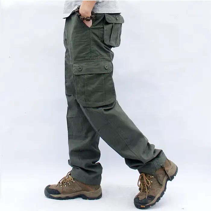 Salopette cargo militaire tactique homme multi-poches - Pantalon travail streetwear armée droit 44