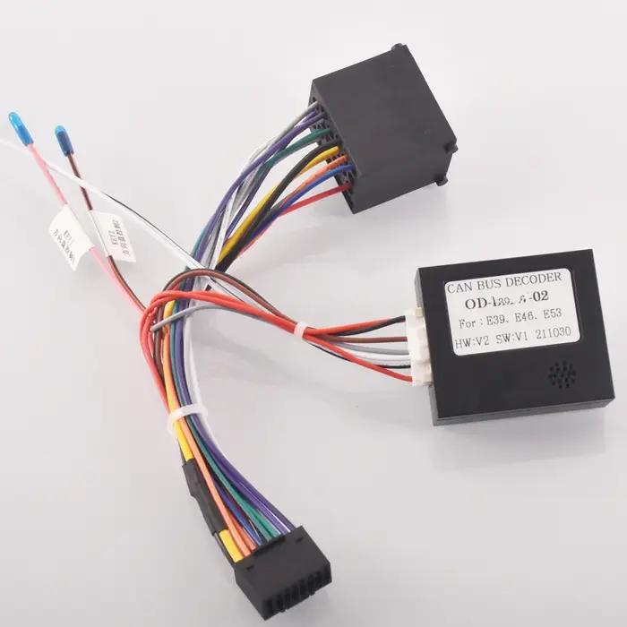 Adaptateur de câble de faisceau de câblage stéréo d'autoradio Android 16 broches pour BMW E46 série