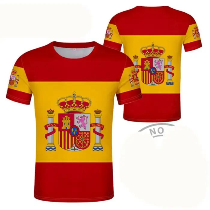Maillot de Football d'espagne 3D fier d'emblème espagnol T-shirt graphique pour hommes vêtements Espana