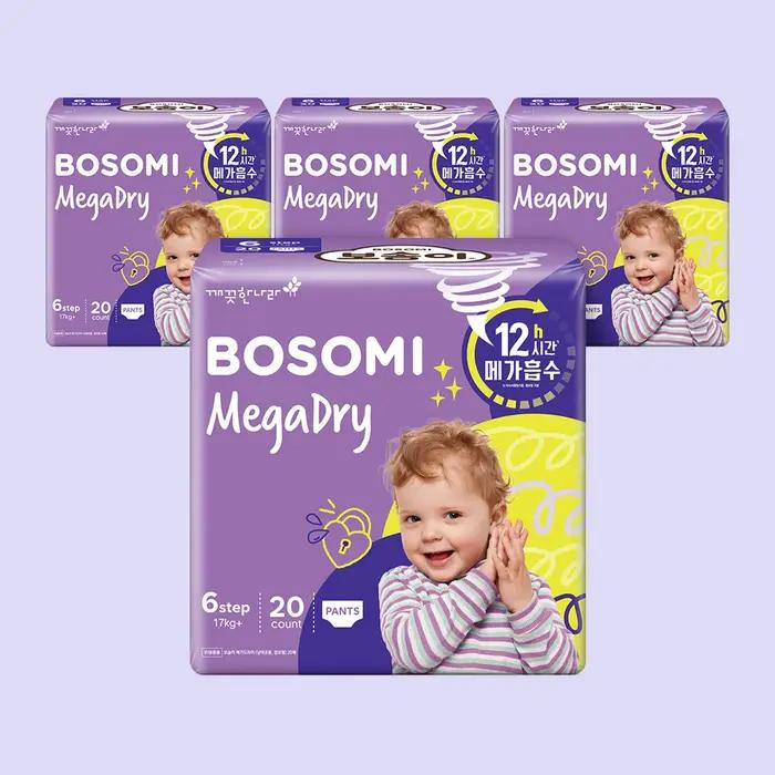 Les formes de culottes Megadry de Bosom forment communes 20 pièces × 4 paquets