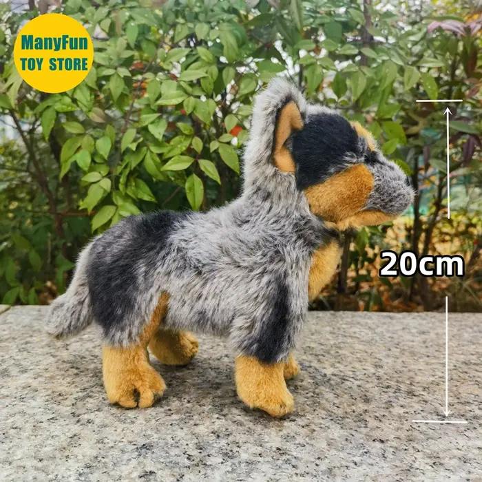 Chien de bétail australien réaliste, haute fidélité, Queensland Heeler, jouets en peluche, chiens de