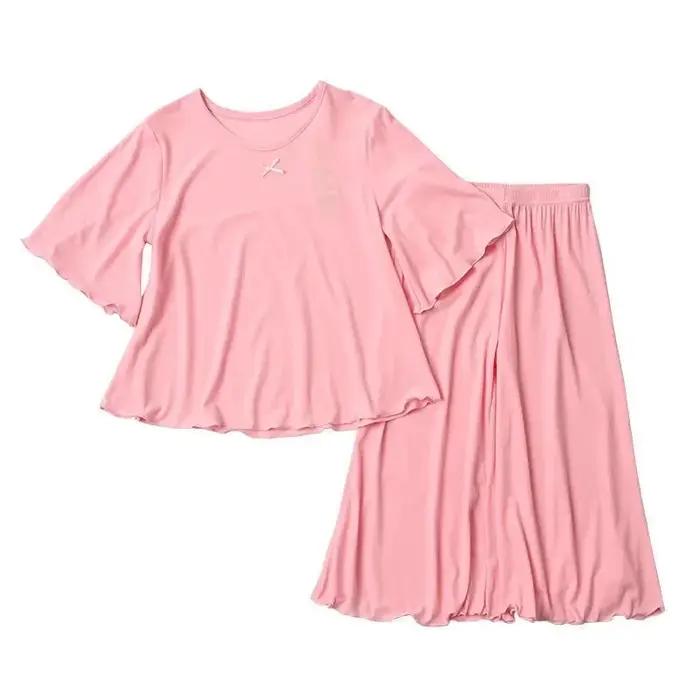 Ensembles d'été pour filles, ensemble fin à manches courtes pour enfants, vêtements de maison pour f