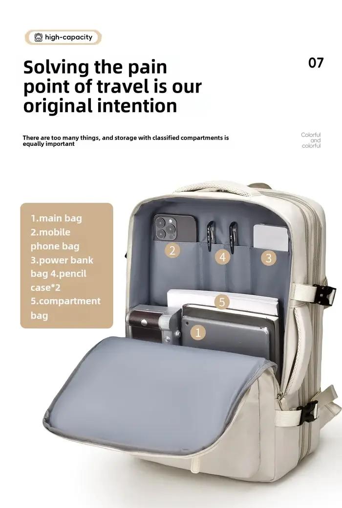 Sac à dos 45x30x25 avion, sac à dos de bagage à main de cabine, sac à dos pour ordinateur portable pour voyage en avion, sac à dos d'école, sac pour hommes et femmes