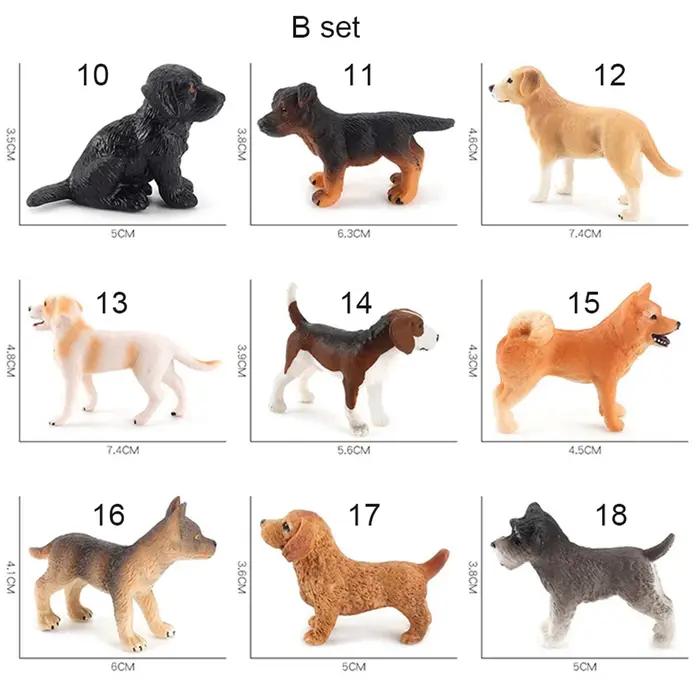 Figurines Miniatures de Mini Chien et Chiot