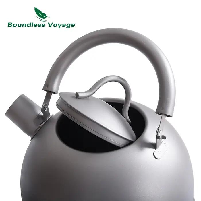 Pot d'extérieur ultraléger de grande capacité, Voyage sans limite, bouilloire en titane de 2L avec B