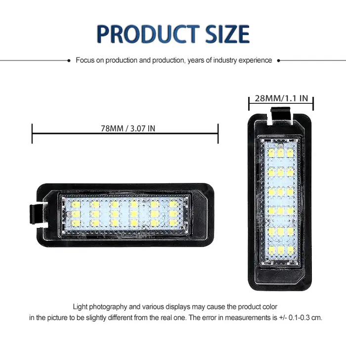 Feux de plaque d'immatriculation Led pour voiture