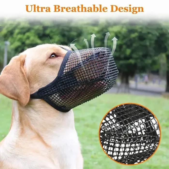 Couvre-bouche réglable et respirant pour chien