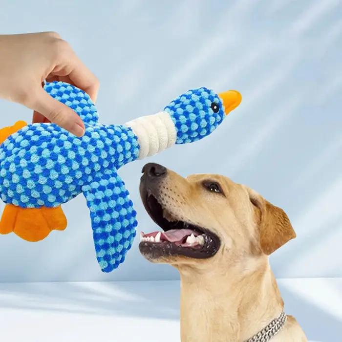 Jouets en peluche canard drôle pour chien