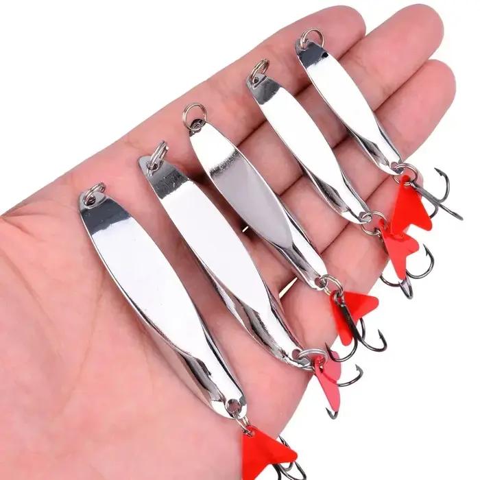 1PCMetal Spinner cuillère 7/10/14/18/21/28g leurre de pêche appâts durs paillettes bruit Paillette a