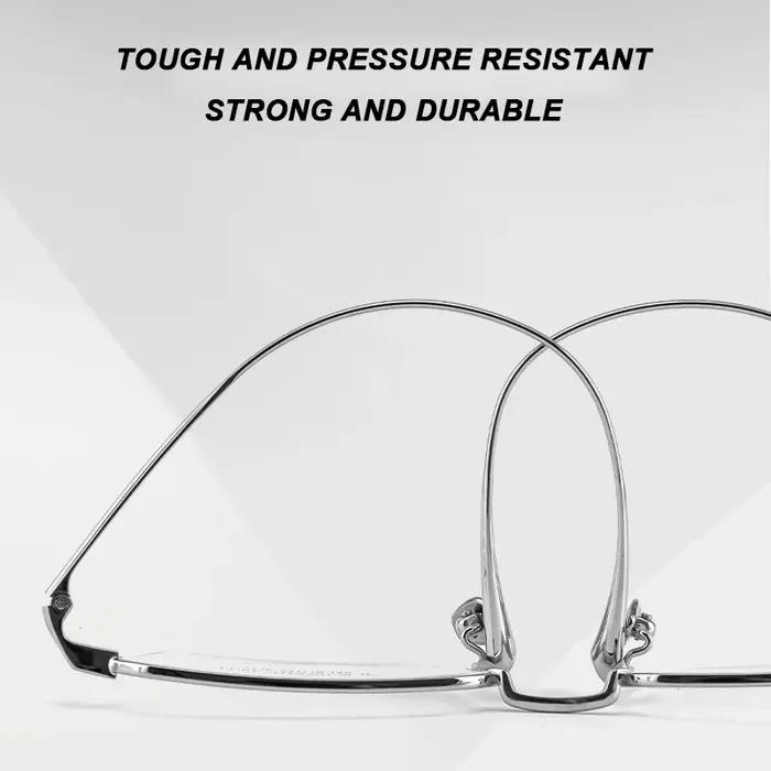 Lunettes ultralégères en titane pur, monture rétro à demi-jante pour hommes d'affaires, lunettes car