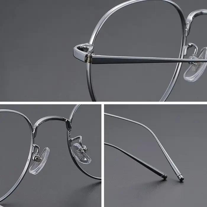 FIRADA mode confort lunettes de luxe rétro rond titane lunettes optique Prescription lunettes cadre