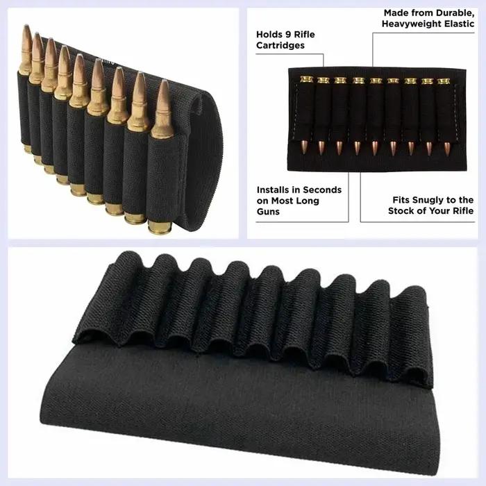 Support de coques de fusil en nylon pour chasseurs, pochettes rondes pour coques de 5 à 9 unités, ceinture pour magazines de balles de chasse, idéal pour sorties de chasse et compétitions de tir