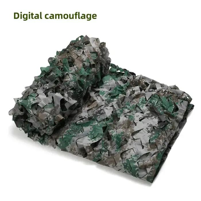 Filet de camouflage pour chasse et événements extérieurs ombrage et protection solaire polyester haute qualité camouflage jungle, désert, océanique pour camping, photographie et décoration