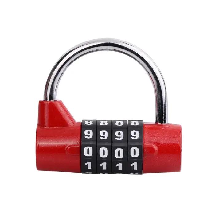Combinasion xmshxltd à 4,5 chiffres sécurisée, cadenas à clé, alliage de zinc, certifiée CE, pour voyages et sécurisation d'outils et espaces de rangement, offerte en plusieurs couleurs élégantes