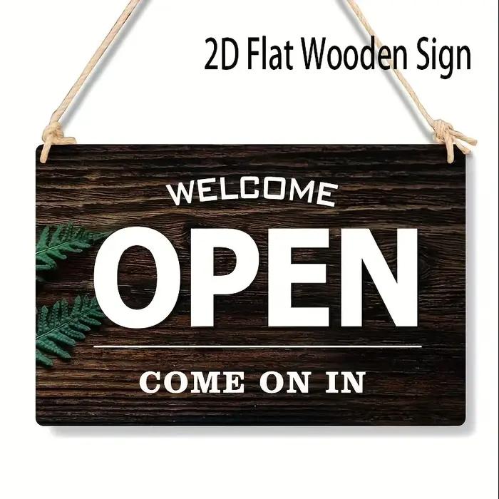 1 plaque de porte en bois imprimée double face